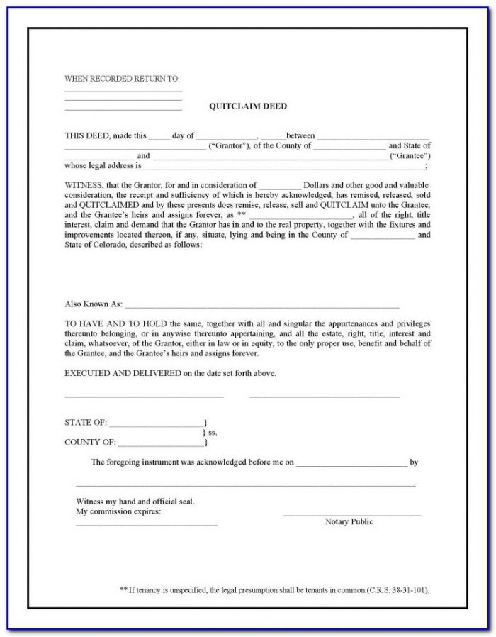 Quit Claim Deed Form Pinal County Arizona Universal Network